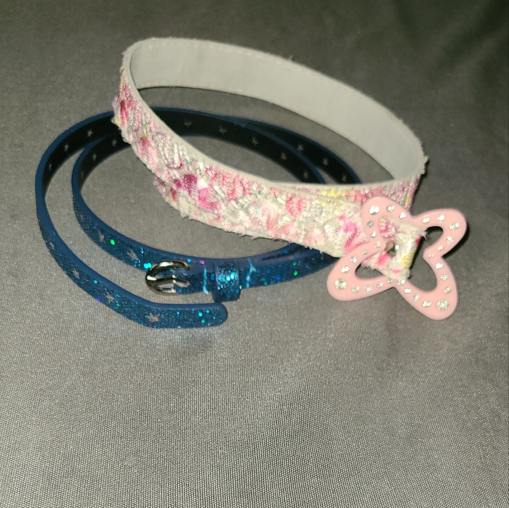 Belts for girls bundle of 2.